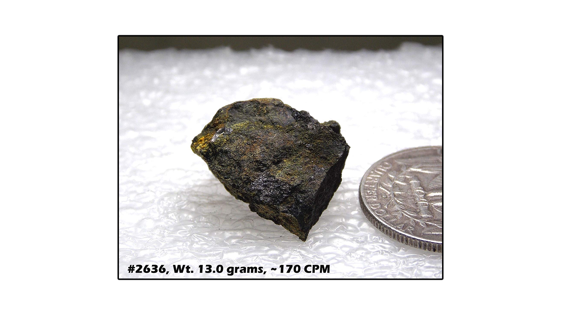 A piece of unrefined uranium oxide.