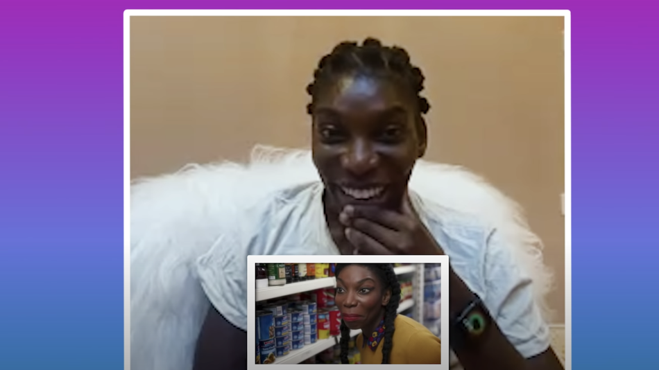 Michaela Coel tries to guess her own lines, forgets the one she actually wrote