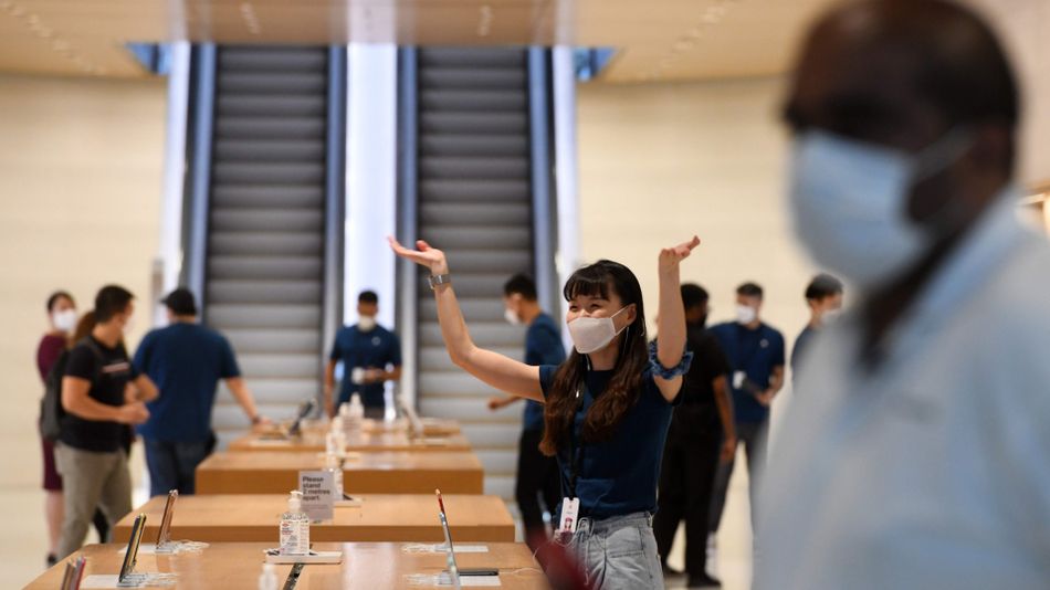 Apple has designed its own face masks for employees