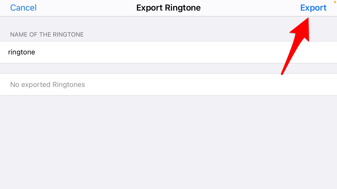 Select "Export."