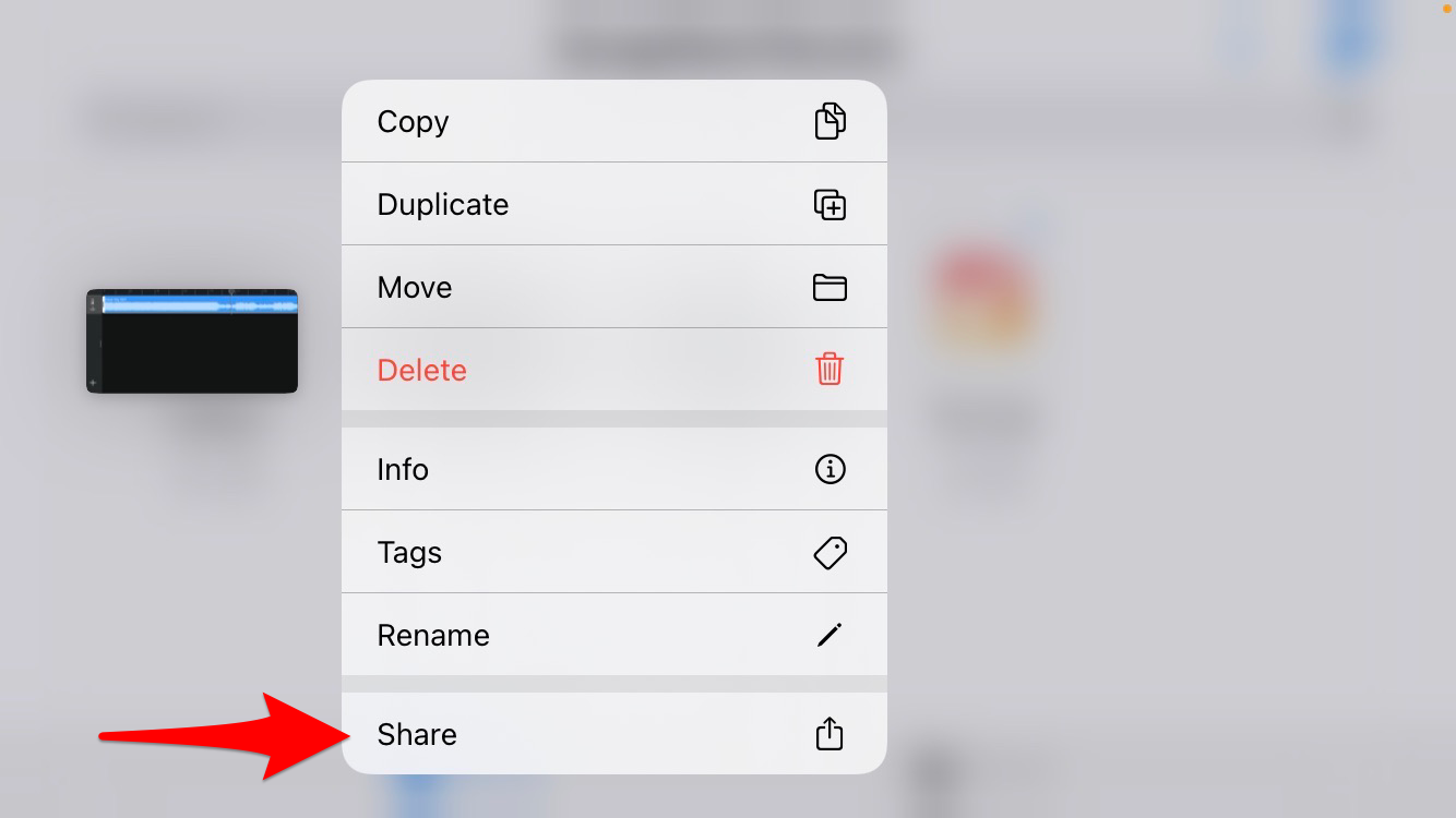 Select "Share."