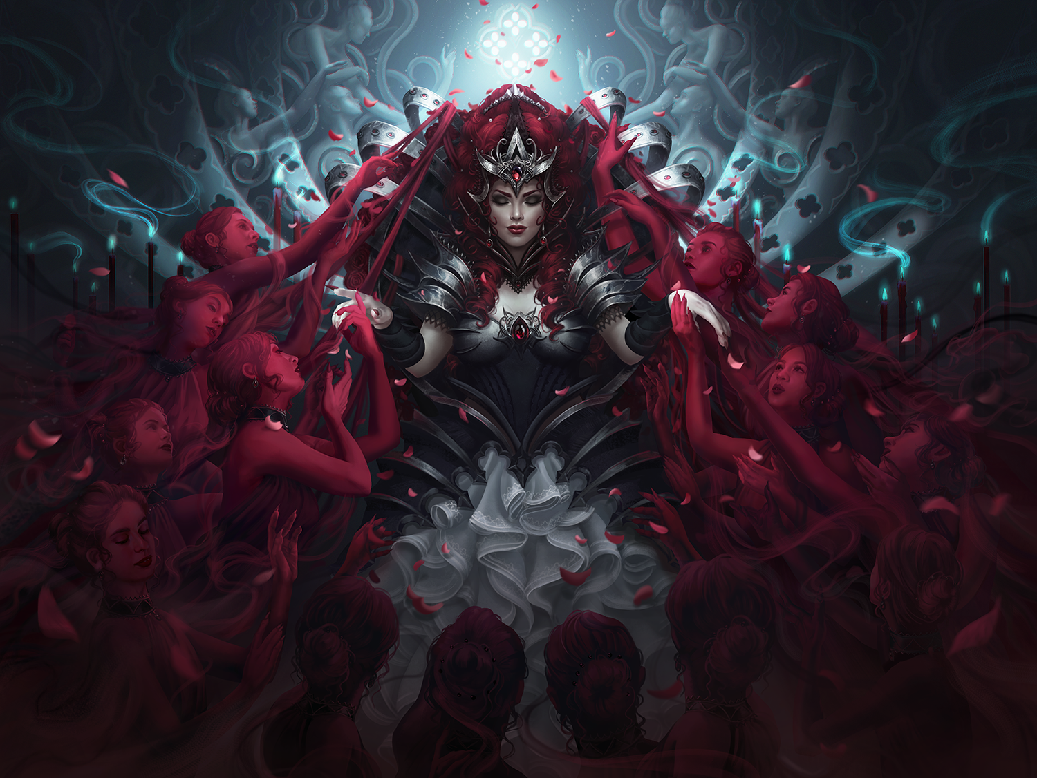 Innistrad: Crimson Vow's key art promises more vampiric shenanigans.